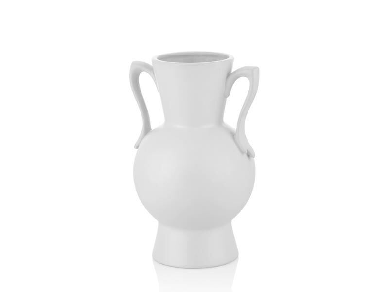 Bulb Beyaz Dekoratif Vazo 16,8x15x25,2 Cm