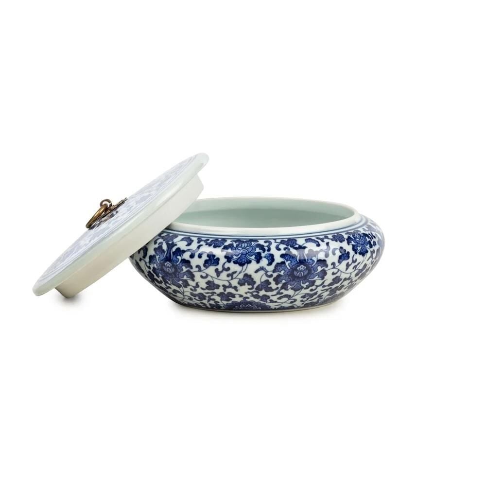 Blue Blanc Kapaklı Yayvan Kase Orta 20x7 cm