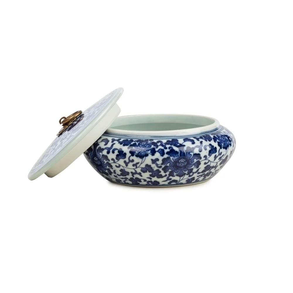 Blue Blanc Kapaklı Yayvan Kase Küçük 5x17 cm