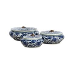 Blue Blanc Kapaklı Yayvan Kase Küçük 5x17 cm