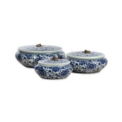 Blue Blanc Kapaklı Yayvan Kase Küçük 5x17 cm