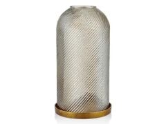 Ribbed Bronz Büyük Hurricane 24x24x45 Cm