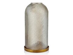 Ribbed Bronz Büyük Hurricane 24x24x45 Cm