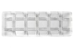 Dikdörtgen Uzun 2li Cam Servis Tabak 42x15x2cm