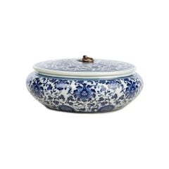 Blue Blanc Kapaklı Yayvan Kase Büyük 22x8 cm