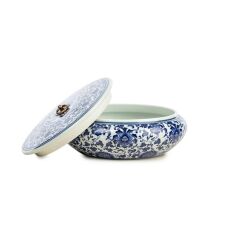 Blue Blanc Kapaklı Yayvan Kase Büyük 22x8 cm