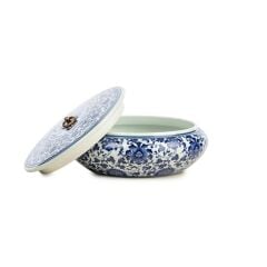 Blue Blanc Kapaklı Yayvan Kase Büyük 22x8 cm