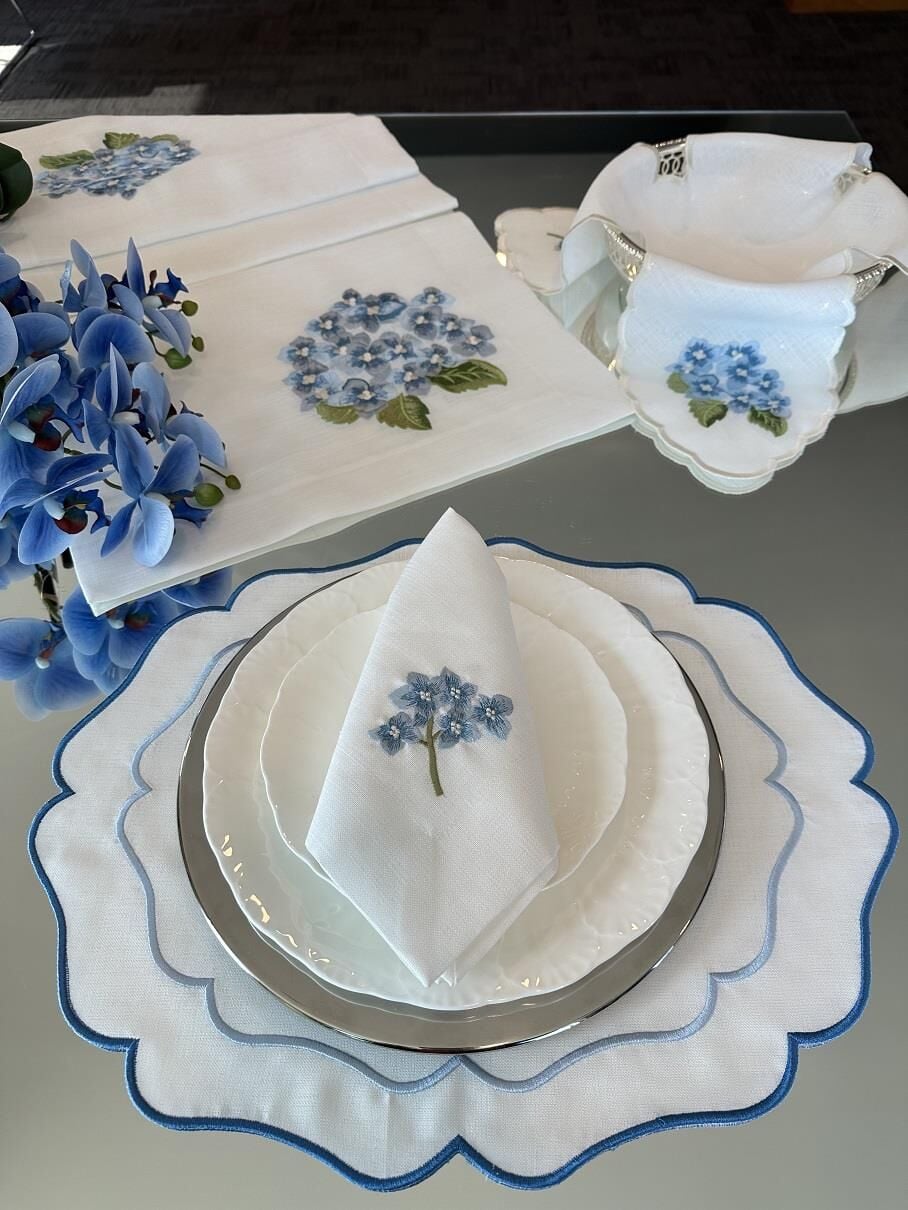 Mavi Sargılı Oval Form Amerikan Servis 37x47 cm