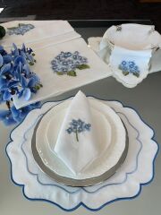 Mavi Sargılı Oval Form Amerikan Servis 37x47 cm