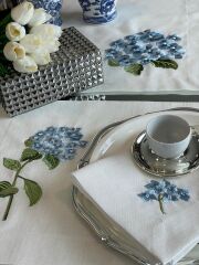 Mavi Ortanca Amerikan Servis 36x47 cm