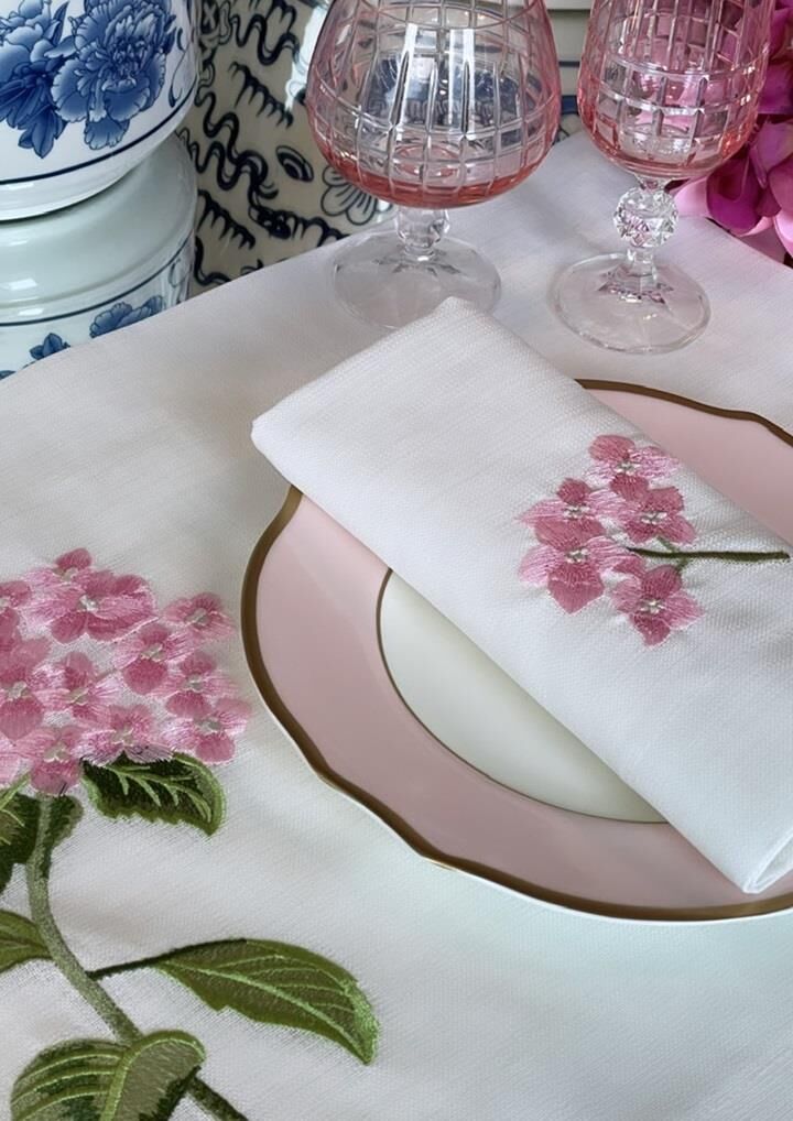 Pembe Ortanca Amerikan Servis 36x47 cm