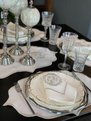 Gümüş Simli Kalın Sargılı Amerikan Servis 37x54 cm