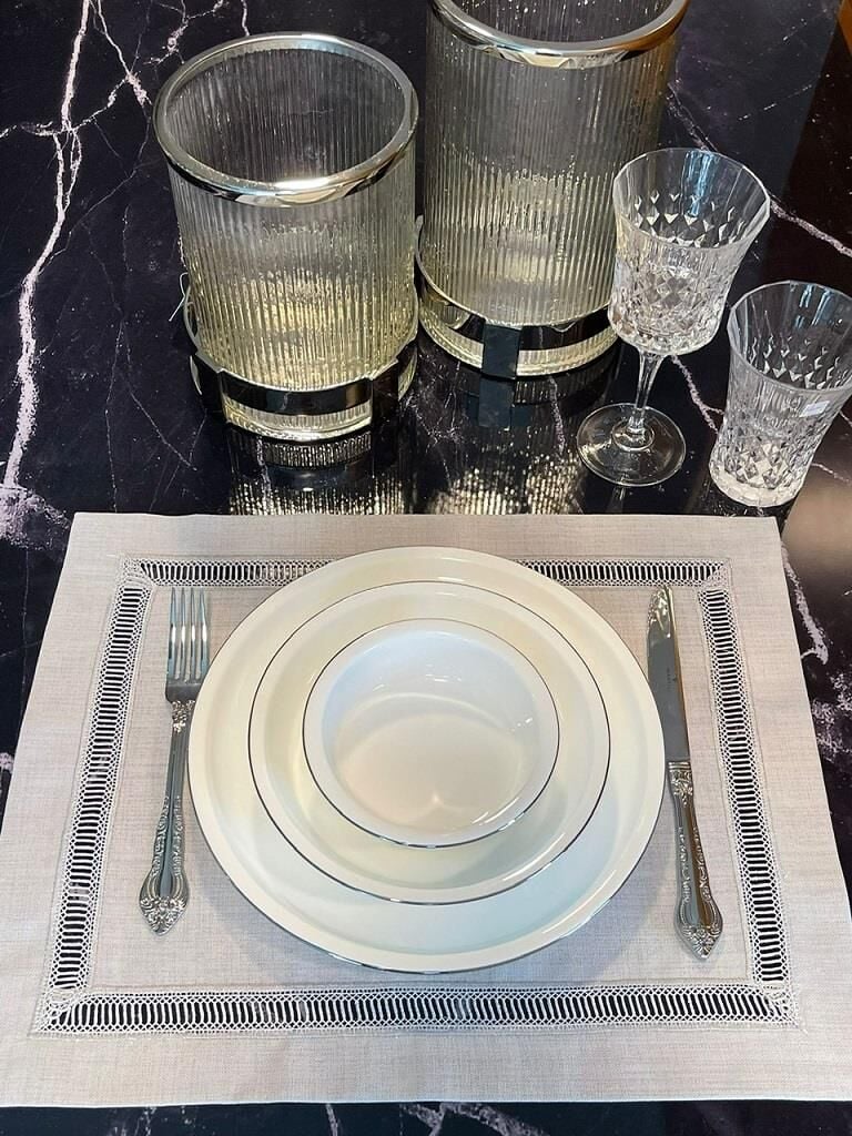 Kolberli Gri Amerikan Servis 37x47 cm