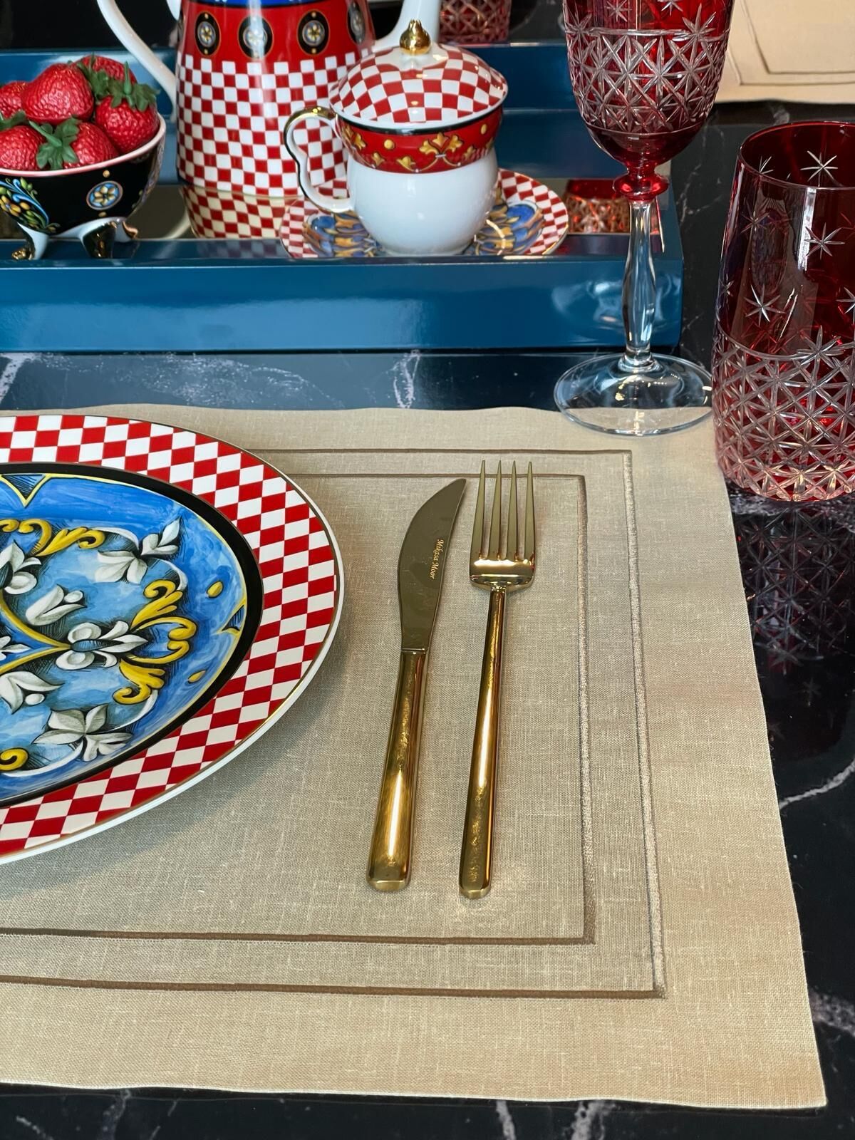 Çift Sargılı Dikdörtgen Amerikan Servis 37x47 cm