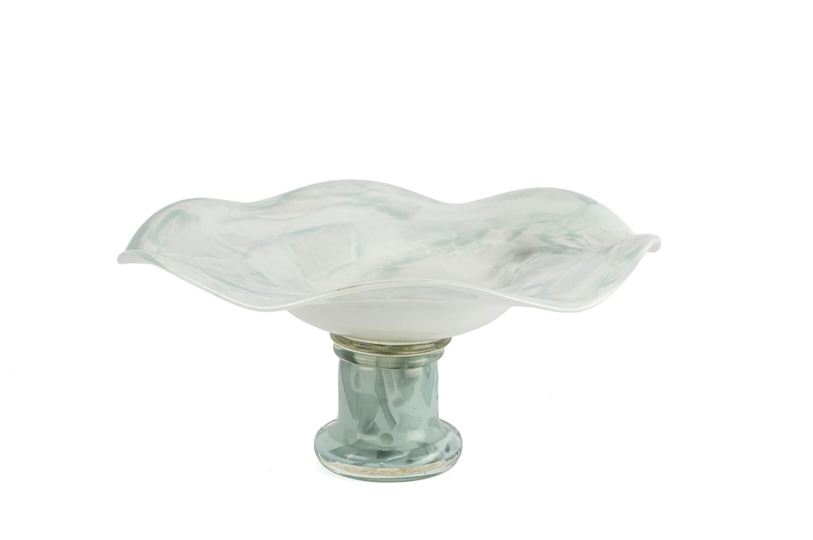 Alba Glass Cam Ayaklı Dek Tabak 31x29x14cm