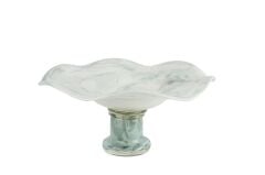 Alba Glass Cam Ayaklı Dek Tabak 31x29x14cm