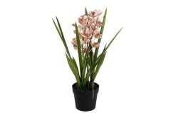 Pembe Yapay Simbidyum Orkide 58cm