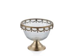 Majestic Ayaklı Kâse Antik Gold 18x18x14 Cm