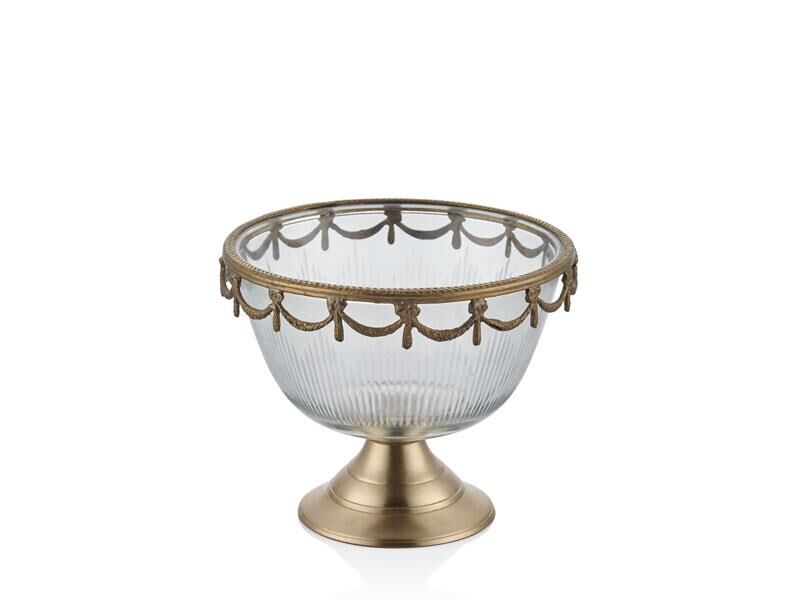 Majestic Ayaklı Kâse Antik Gold 18x18x14 Cm