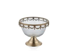 Majestic Ayaklı Kâse Antik Gold 18x18x14 Cm