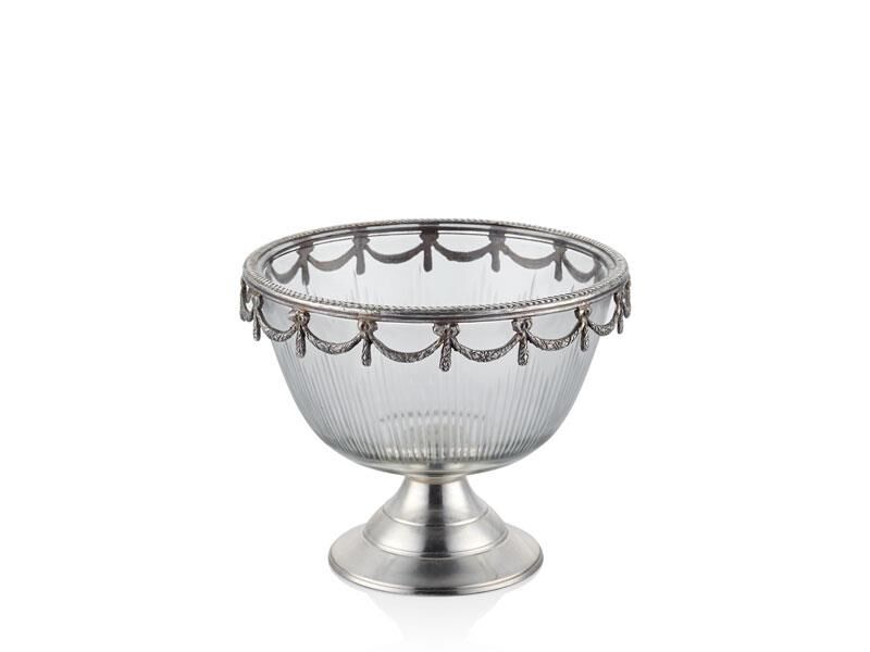 Majestic Ayaklı Kâse Silver 18x18x14 Cm