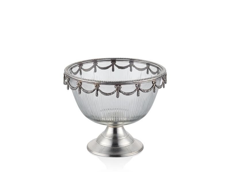 Majestic Ayaklı Kâse Silver 18x18x14 Cm