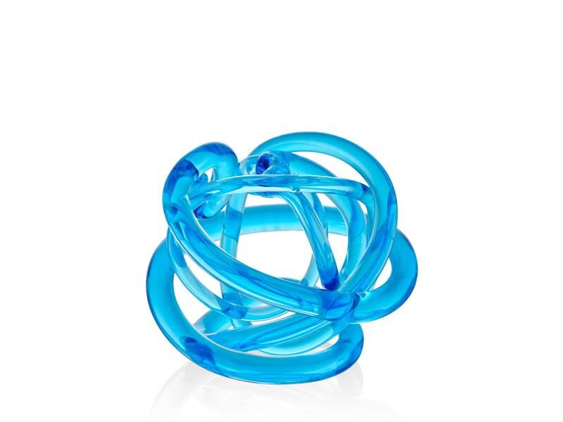 Glass Large Blue Ball Düğüm 15 Cm