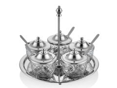 Dc Baharatlık Gümüş 5lı Set 23x23x19 Cm