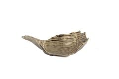 Antik Bronz Dekoratif Yaprak Tabak 36x22x9cm