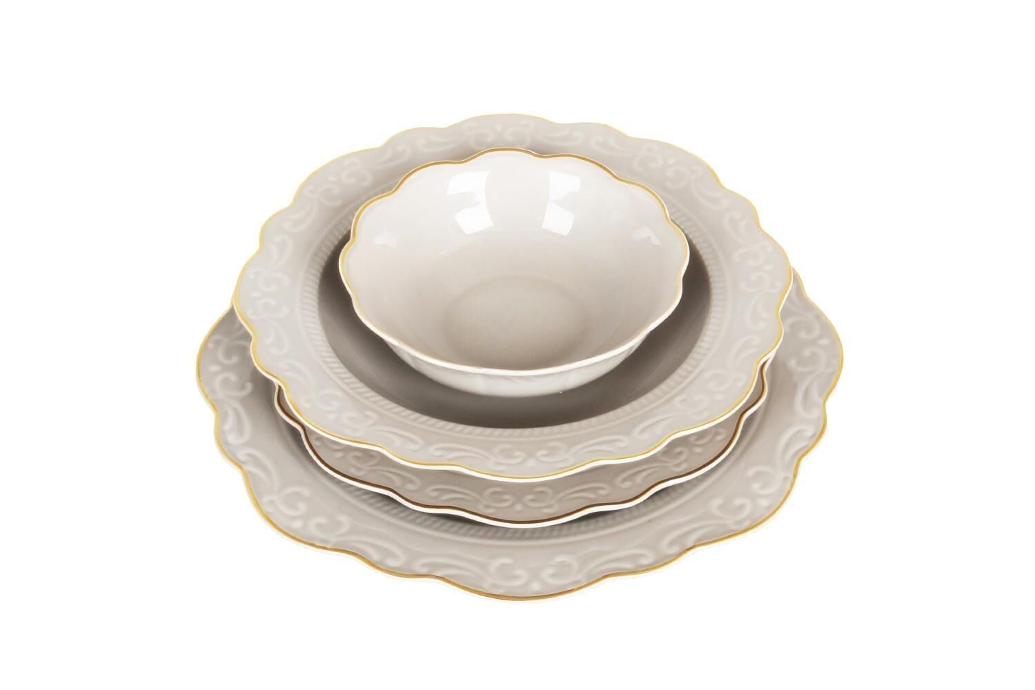 Laurance 24 Parça Yemek Takımı Beige