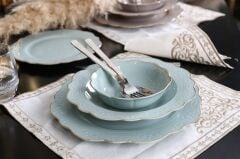 Laurance 24 Parça Yemek Takımı Mint