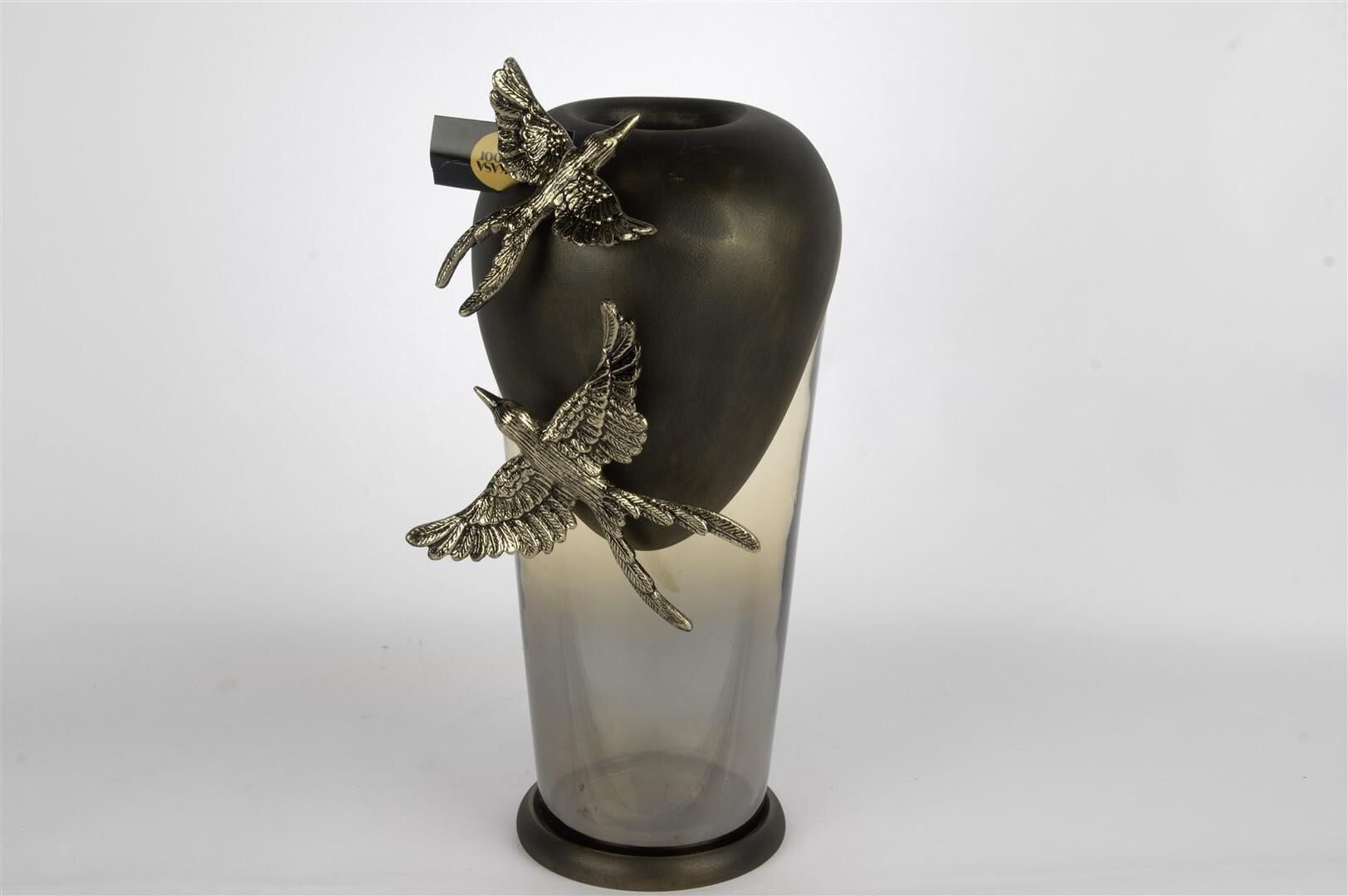 Bronz Kırlangıç Vazo 34cm