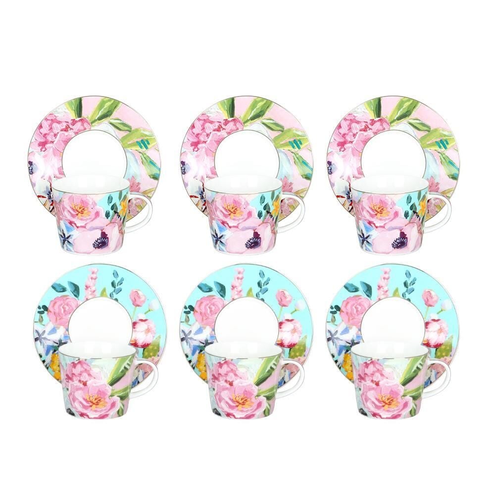 Peony Bone 6lı Çay Fincanı Seti