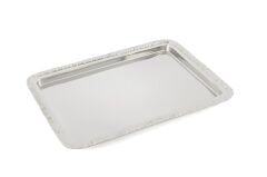 Silver Çiçek İşlemeli Tepsi 24x33cm