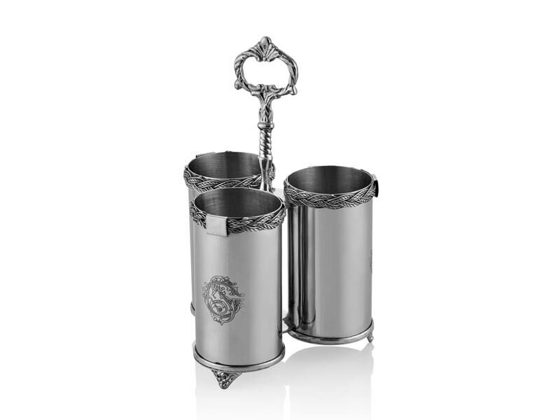 Halatlı Ottomans Stand 17x7x26 Cm Full Nickel