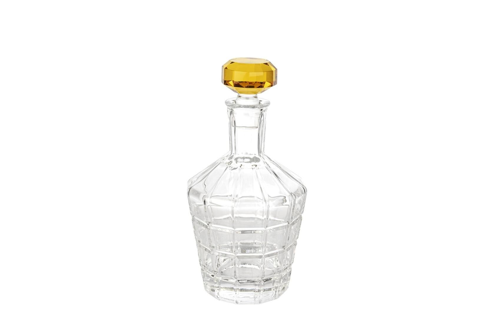 Sarı Kapak Kristal Şişe 13x24cm