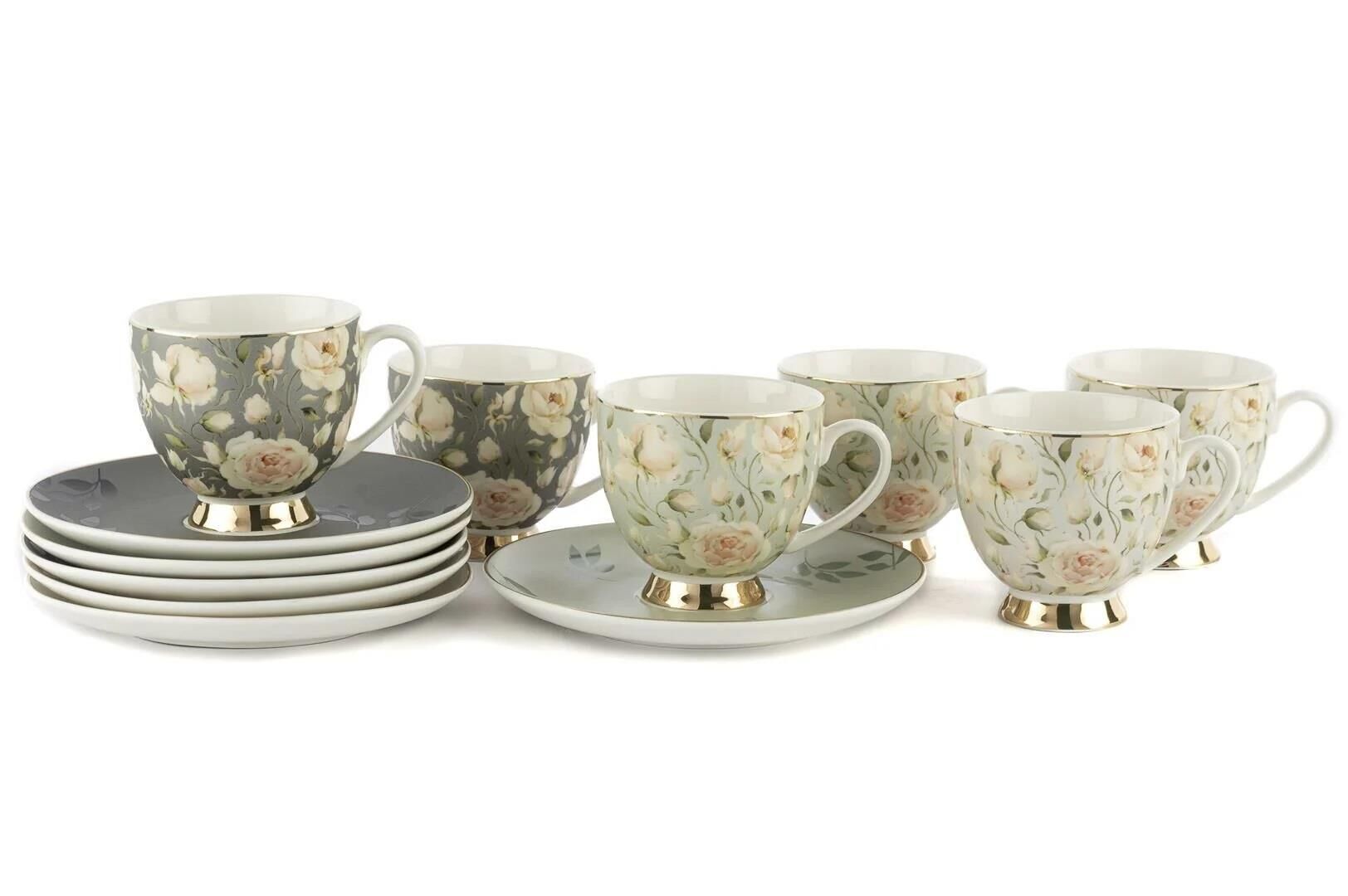 Rosy 6lı Kahve Fincanı Seti 90cc