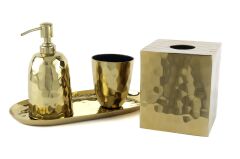 Gold Melvin Banyo Seti 4 prç 30x16x19cm