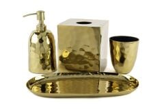 Gold Melvin Banyo Seti 4 prç 30x16x19cm
