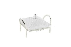 Gümüş Standlı Kapaklı Servis 16x14x10cm