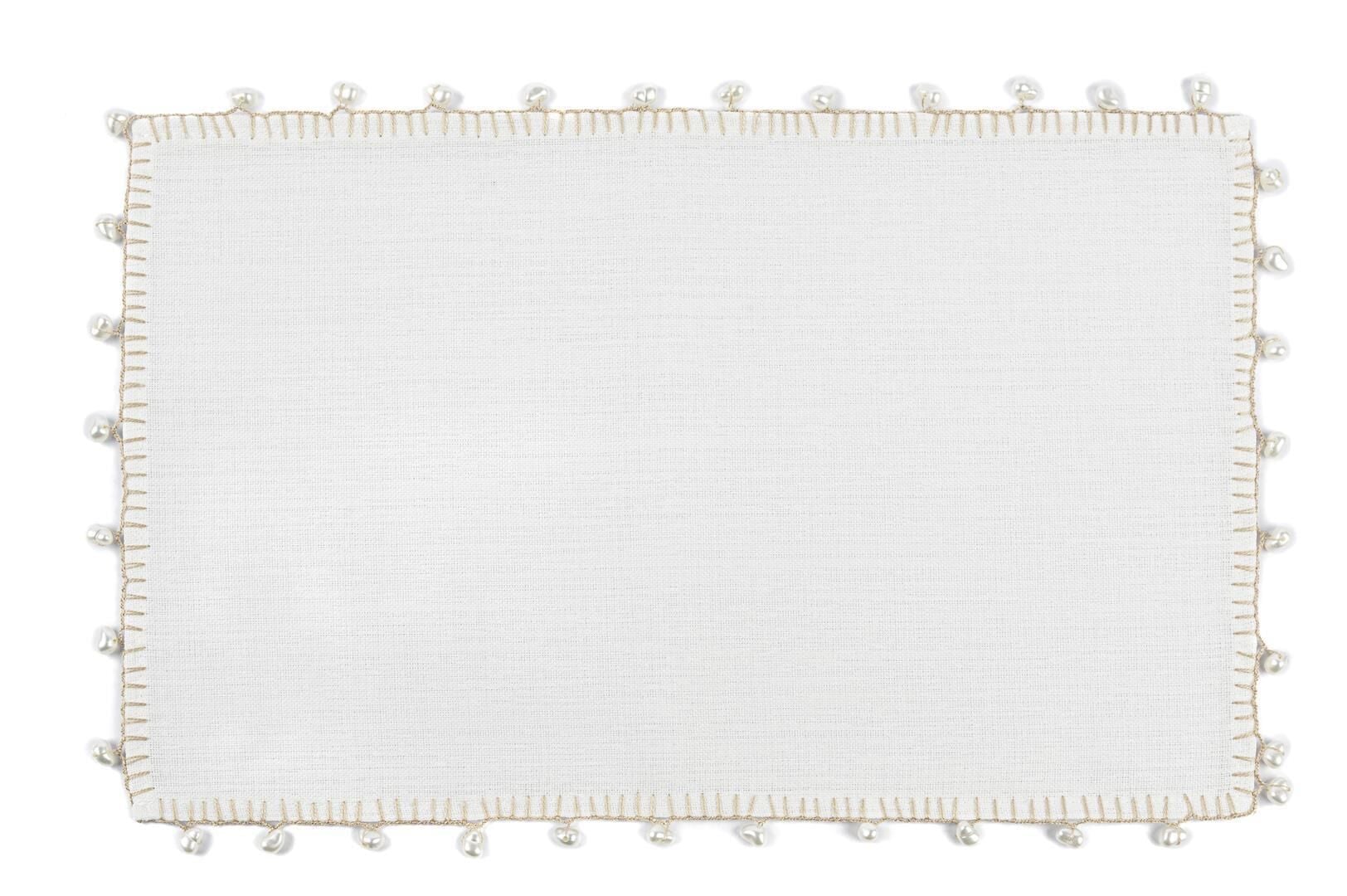 Perla Beyaz Tepsi Örtüsü 36x23