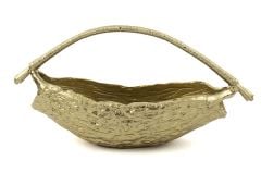 Gold Leaf Dekor Metal Kâse 52x18x25cm
