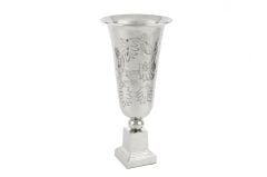Silver Ayaklı Metal Vazo 21x45cm