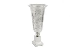Silver Ayaklı Metal Vazo 21x45cm