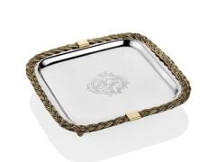 Black Pearl Halatlı Kare Tepsi 19x19x4 Cm