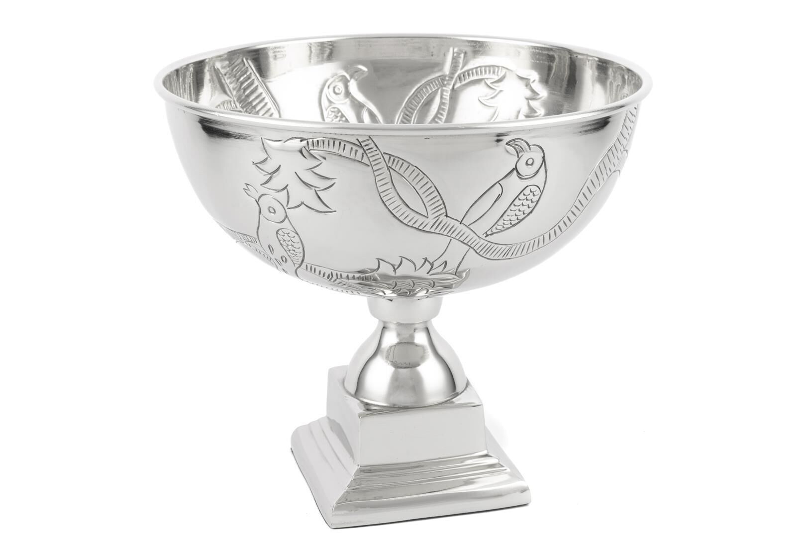 Silver Ayaklı Metal Kâse 30x29cm