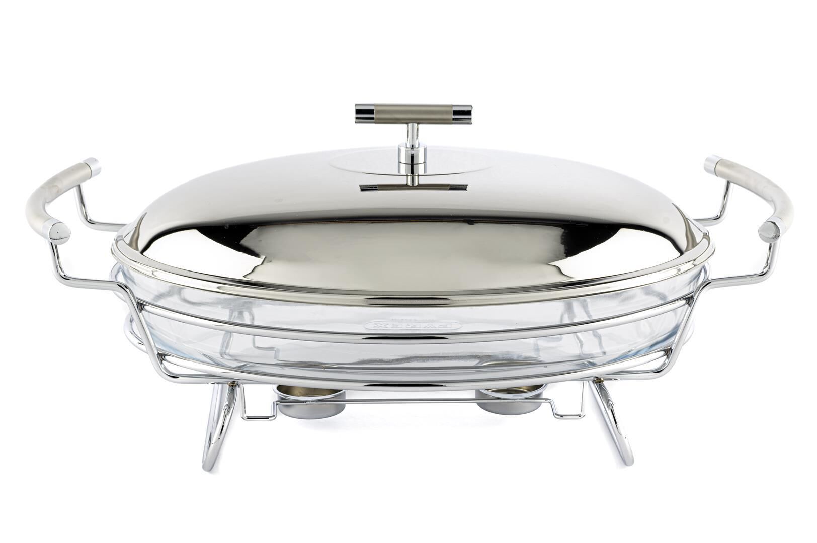 Perle Çelik Kapaklı Oval Isıtıcılı Servis 46x25x21cm