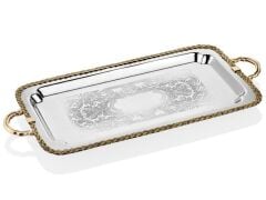 Black Pearl Halatlı Uzun Tepsi 59x31x5 Cm