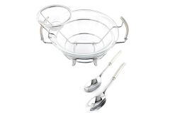 Perle Standlı Sos Ve Salata Kasesi Servis Seti 38x30x23cm