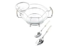 Perle Standlı Sos Ve Salata Kasesi Servis Seti 38x30x23cm